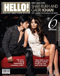 Shahrukh Khan and Gauri grace April cover of Hello