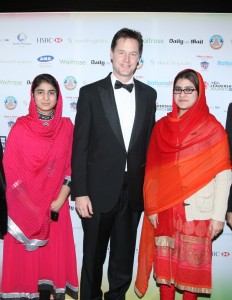 DPM Nick Clegg with Shazia Ramzan and Kainat Riaz at the GG2 Power List Unveiling